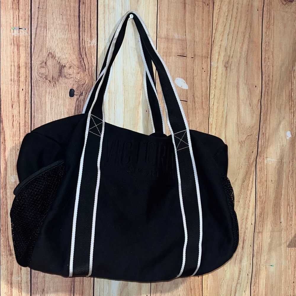 Victoria’s Secret Sport Black White Duffle Bag Gym